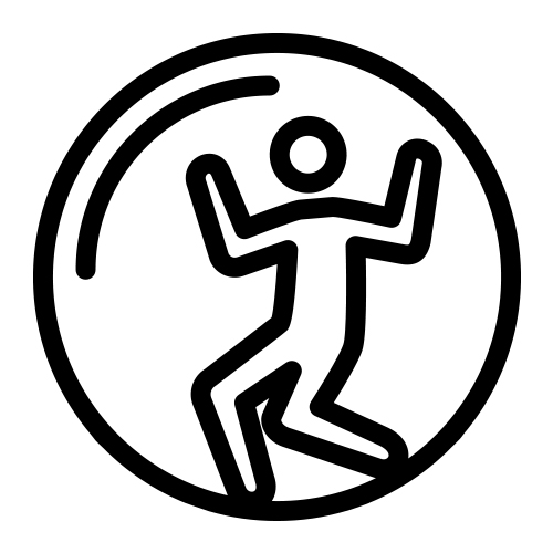 Zorb bump and bounce icon