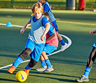 Match play during football course