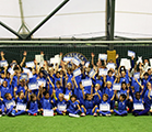 Children received certificates on football course 